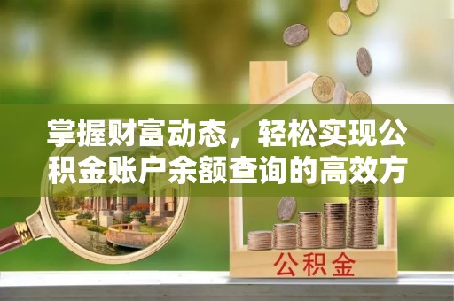 石岐掌握财富动态，轻松实现公积金账户余额查询的高效方法